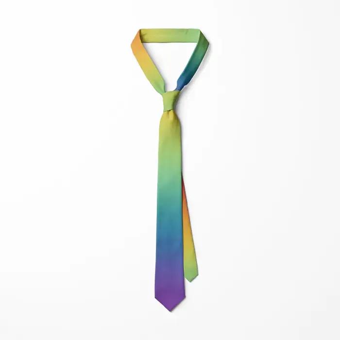 Cravate rayée colorée pour hommes, nouvelle cravate de personnalité, mode professionnelle, amusante,