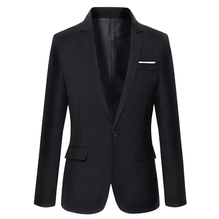 Nouveaux hommes mince élégant Blazer costume vestes bureau d'affaires formel costume de fête manteau