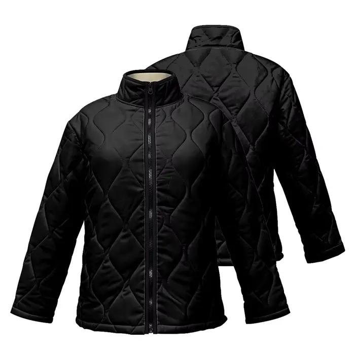 Veste matelassée Black Diamond avec col montant et fermeture éclair sur le devant pour l'hiver, mant