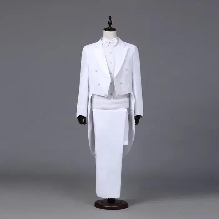 Costume de smoking pour hommes, manteau formel Vintage, coupe cintrée, costume à revers, pantalon de