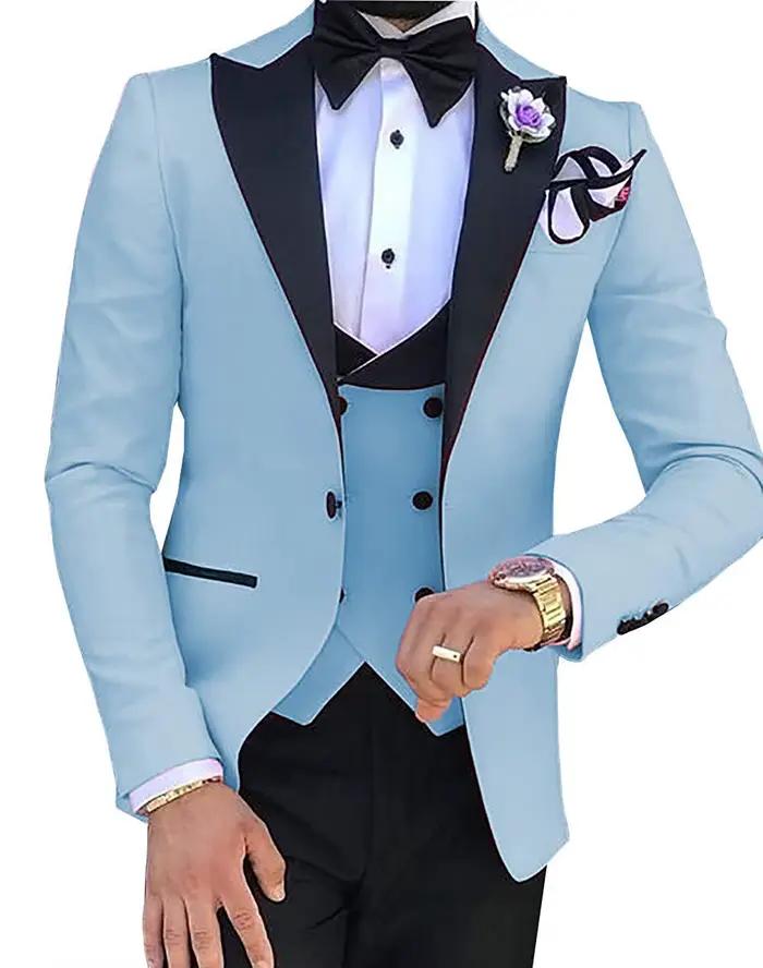 2023 hommes 3 pièces costumes pour hommes sur mesure marié garçons d'honneur Tuxedos mariage hommes 