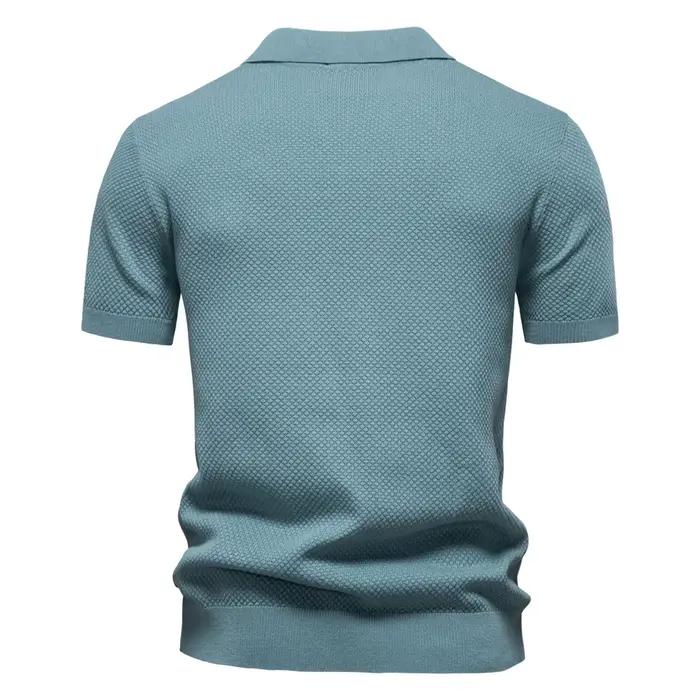 2025 nouveau été Premium couleur unie hommes Polo de Golf pour col tissu respirant Social haut décon