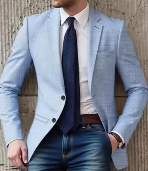 Veste de costume pour homme, manteau fin, ne nécessite pas de repassage, facile d'entretien, anti-bo