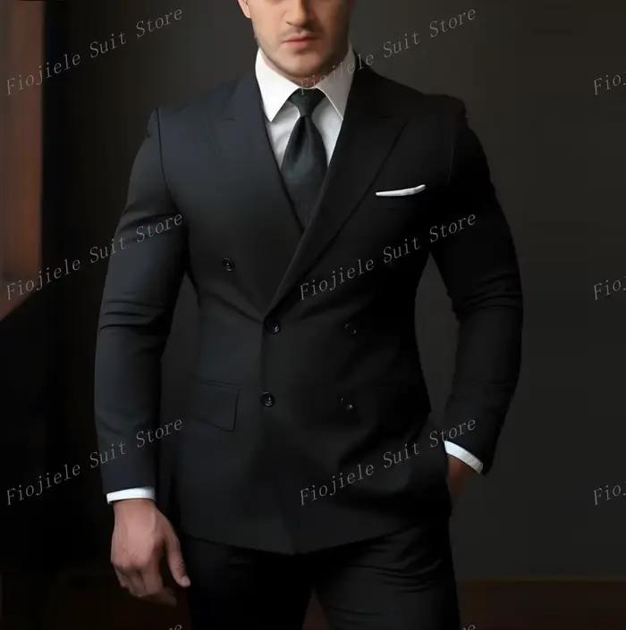 Smokings blancs et noirs pour hommes d'affaires, smokings pour marié, marié, garçon d'honneur, fête 