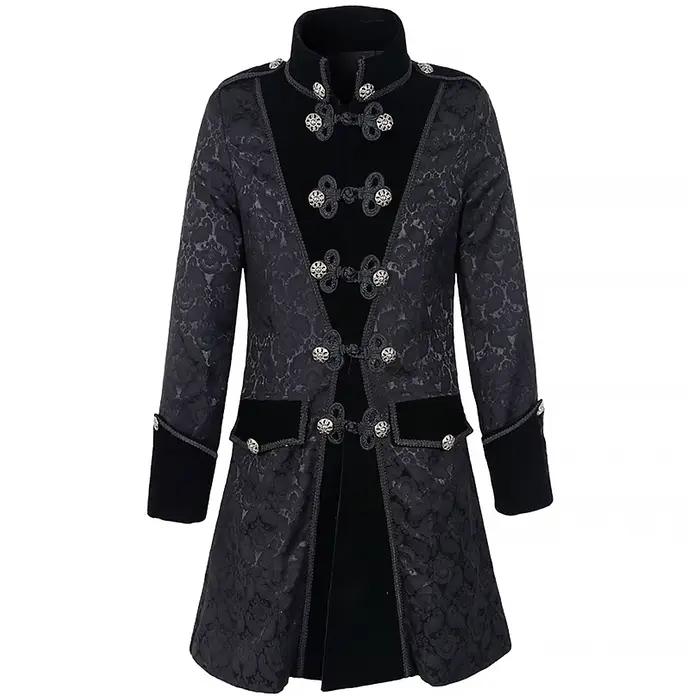 Costume médiéval européen Vintage pour hommes, veste gothique victorienne de cour Steampunk, costume