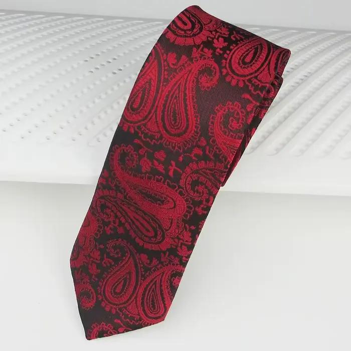 Cravate rouge pour hommes élégant cravate en soie Legami blanc rayure solide femmes Cravate Corbata 