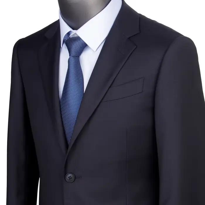Costume de Luxe 100% Laine pour Homme, Sur Mesure, Bleu Nuit Trempé, Sarawan Sélectionné, Tenue de M