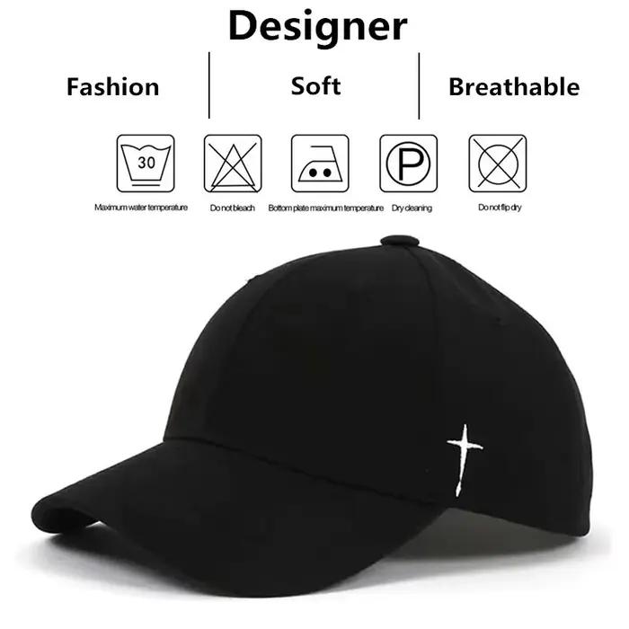 Casquettes de Baseball unisexes simples avec broderie de gouttes d'eau croisées, chapeau décontracté