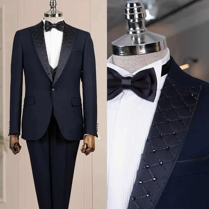Magnifique ensemble deux pièces pour homme : costume de marié, de cérémonie ou d'affaires, avec blaz