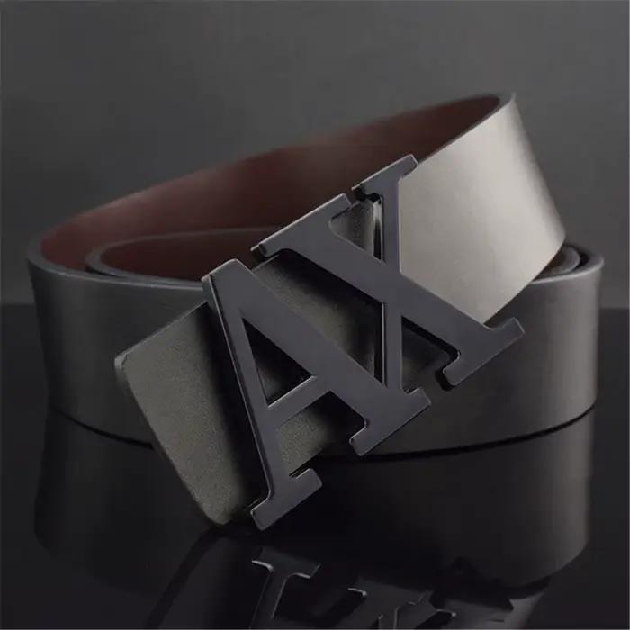 Ceinture homme à la mode Simple lettre boucle réversible mâle ceinture pour hommes 3.8 cm luxe bonne