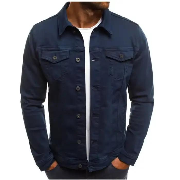 Veste en jean homme coton décontracté multi-poches manches longues pour hommes four seasons casual streetwear