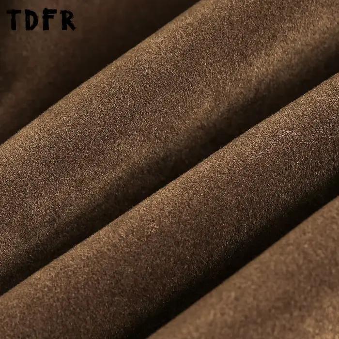 Veste Cargo en daim de couleur unie pour hommes