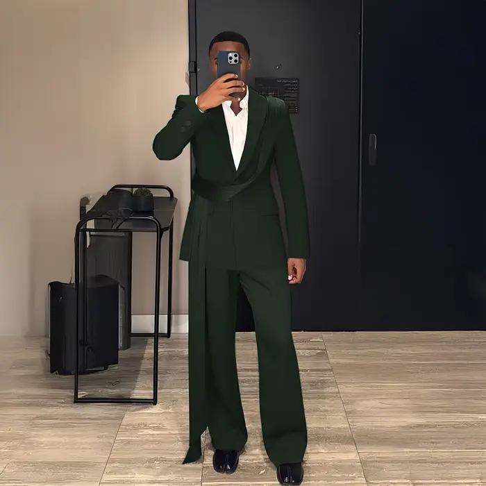 Costume 2 pièces bordeaux pour hommes