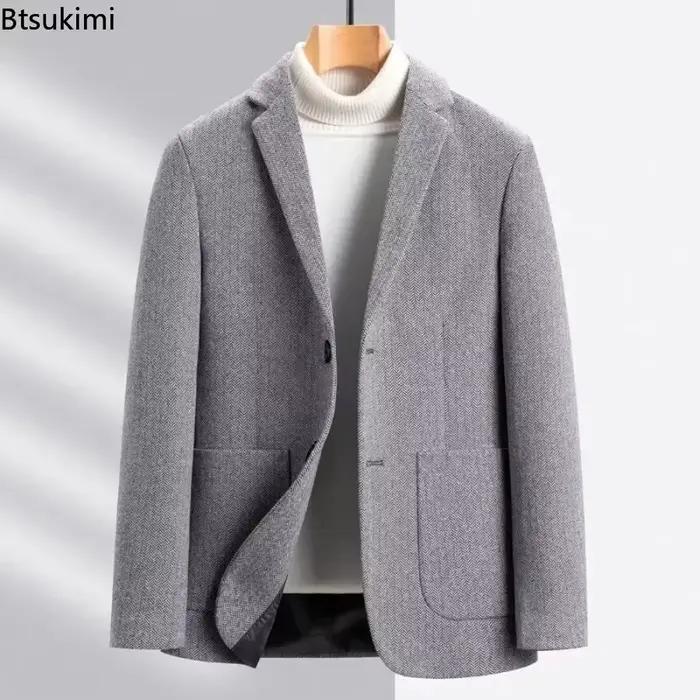 Veste de costume en laine pour hommes