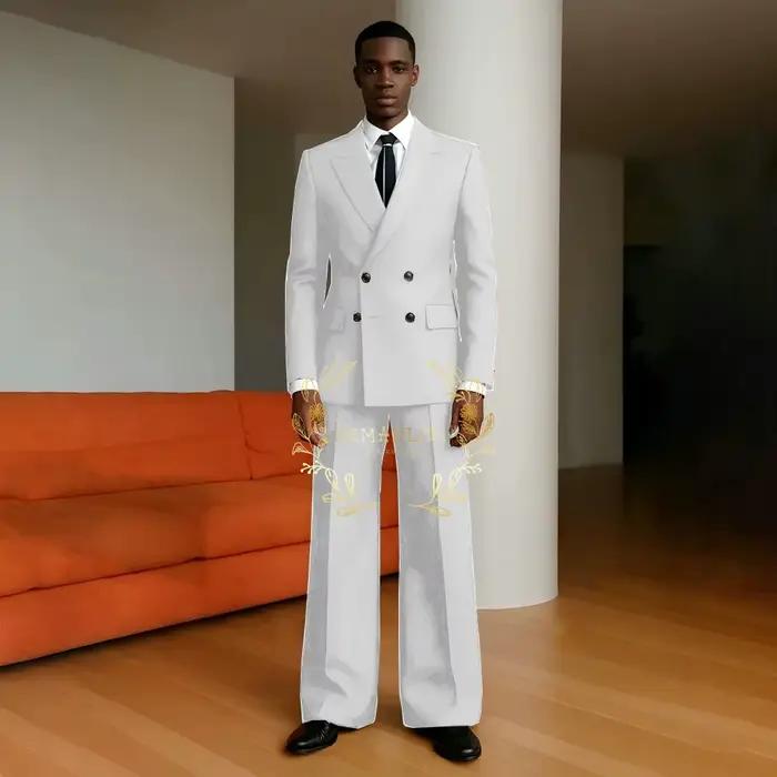 Costume décontracté beige pour hommes, coupe ajustée, mariage, smoking, garçons d'honneur, élégant et polyvalent pour toutes les saisons