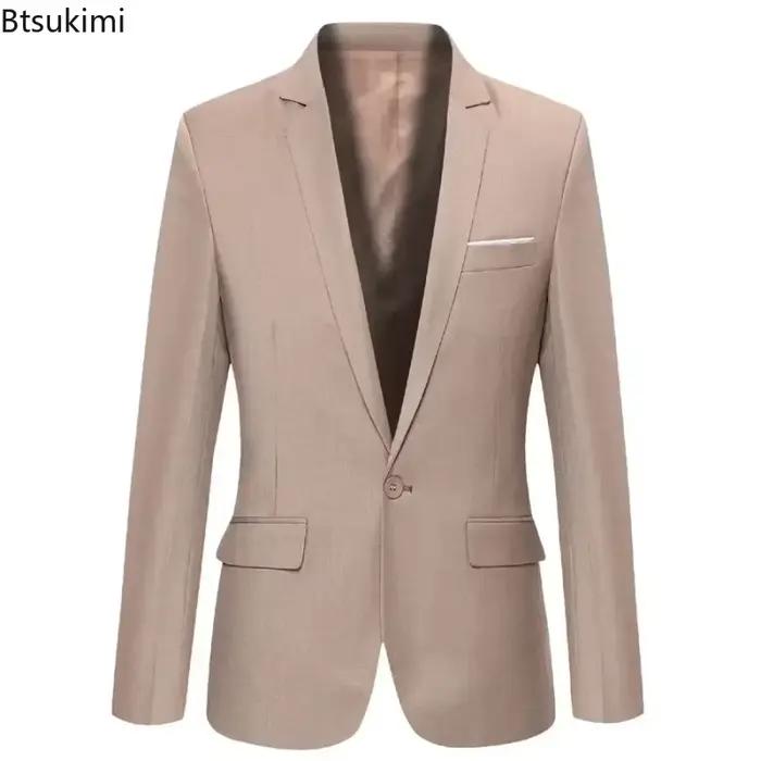 Nouveaux hommes mince élégant Blazer costume vestes bureau d'affaires formel