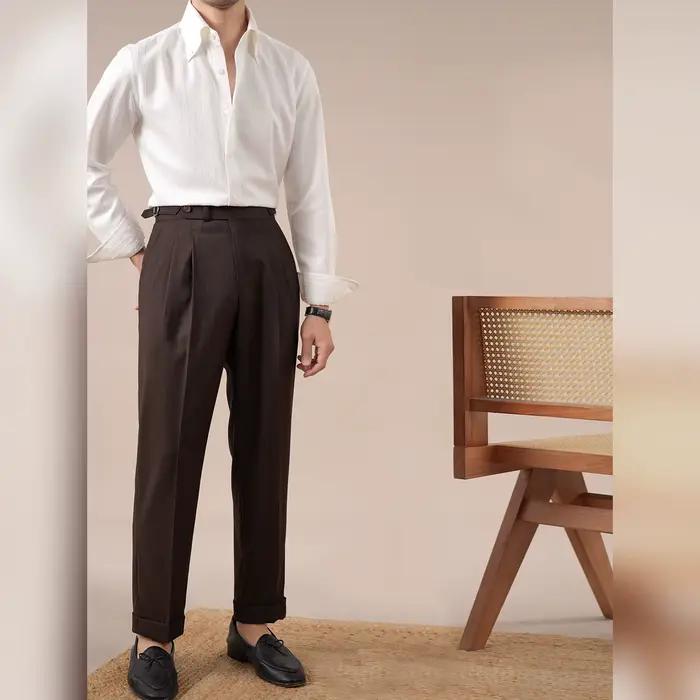 Pantalon de costume homme Naples à double pli