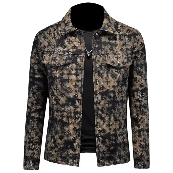 Veste Jacquard à col cranté pour hommes