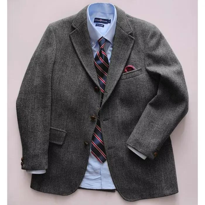 Blazer décontracté à chevrons pour hommes