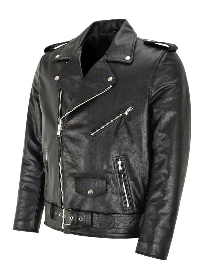 Veste en cuir PU pour hommes