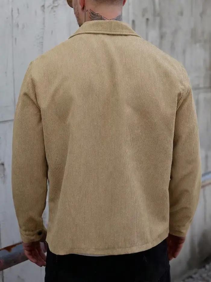 Veste chemise en velours côtelé pour homme