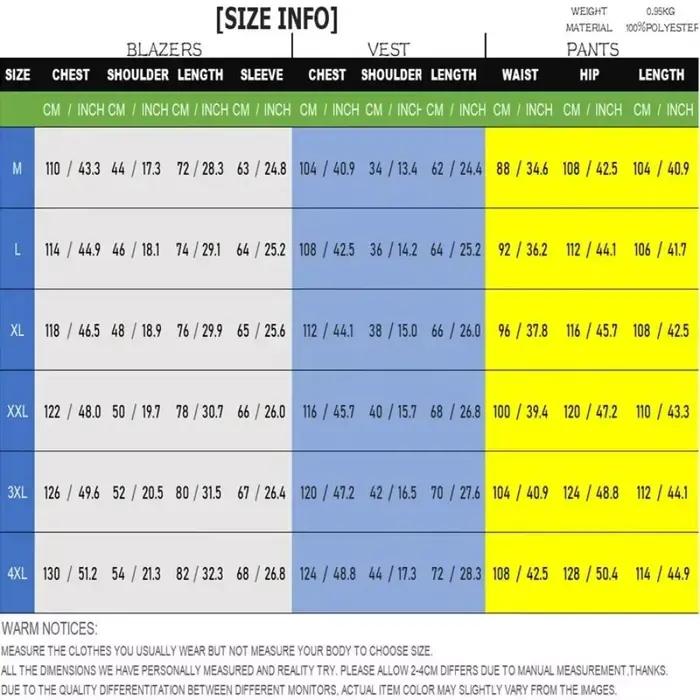 Nouveaux hommes 3 pièces ensembles de noël blazers + gilet + pantalon 2026