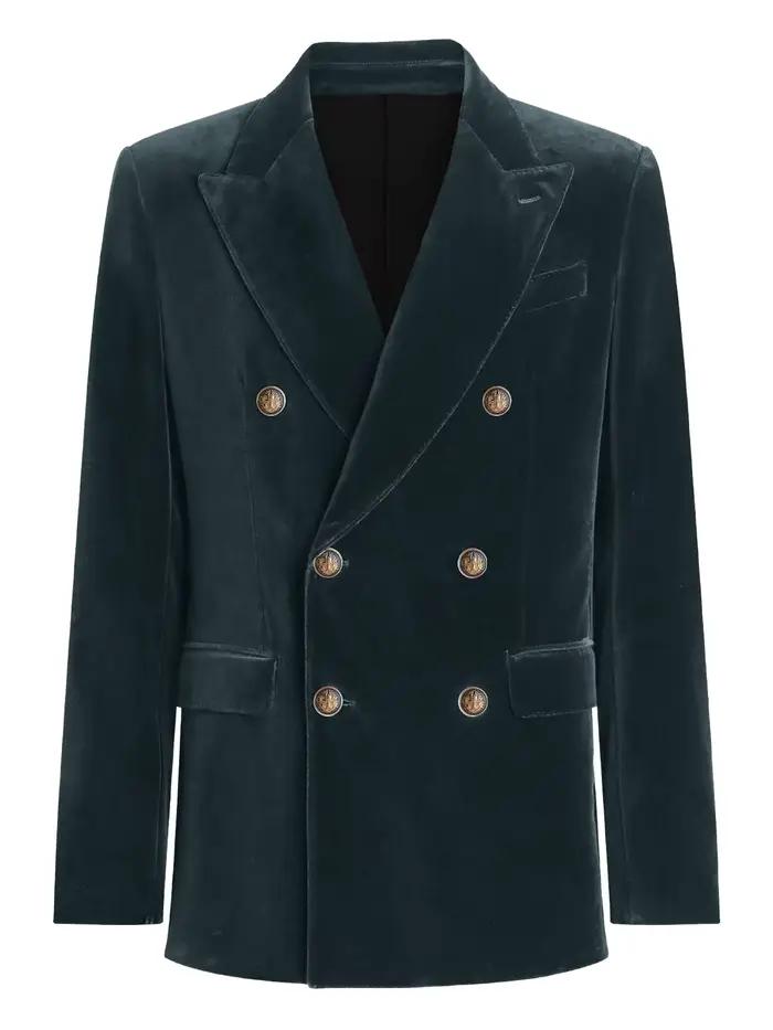 Blazer en velours bordeaux pour hommes