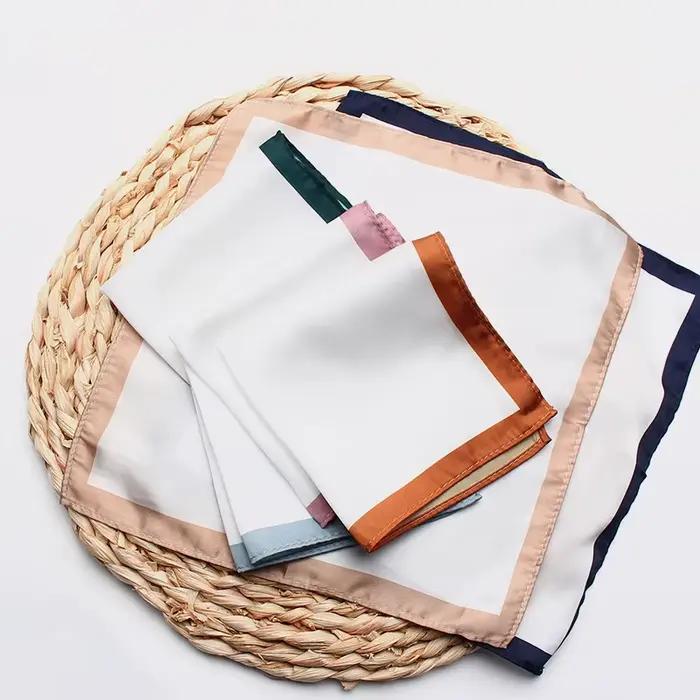 Carré de poche en polyester élégant pour hommes costumes foulard blanc et autres couleurs pour occasions spéciales mariage promotions