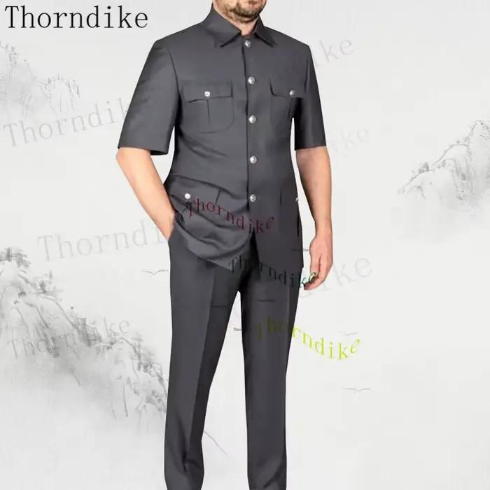Thorndike sur mesure hommes Costume 2 pièces classique gris foncé