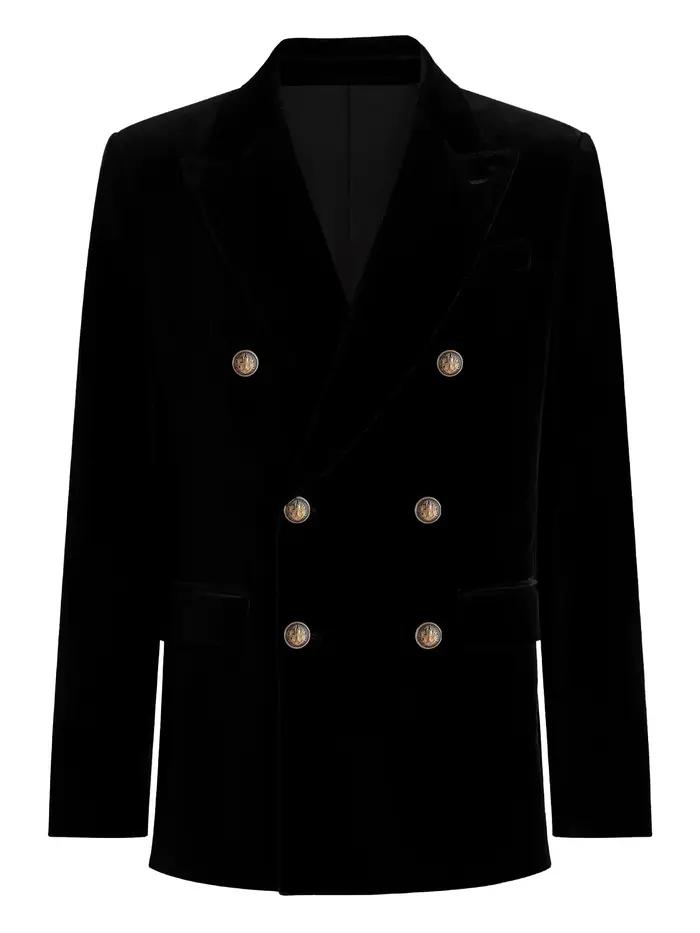 Blazer en velours bordeaux pour hommes