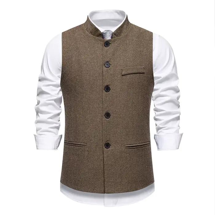Gilet vintage à chevrons pour hommes