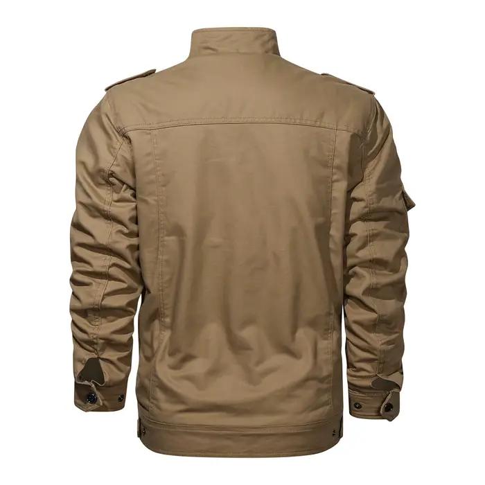 Bomber Jacket Aviateur en Coton pour Hommes Style Militaire Élégant pour Occasions Décontractées et Spéciales