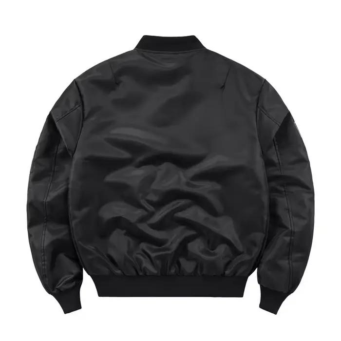 Blouson Aviateur Homme Printemps Automne Style Décontracté Air Force MA-1 Veste Baseball Fermeture Éclair Manches Longues Polyester