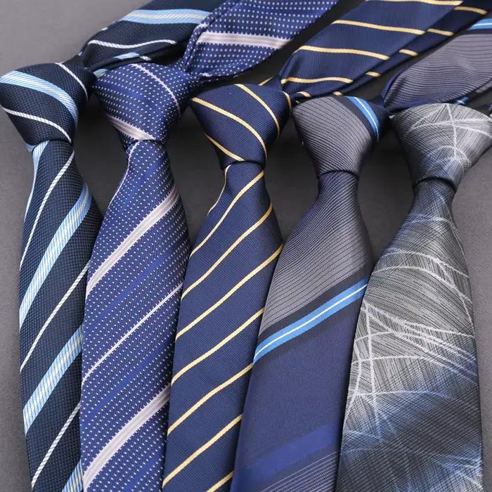 Nouvelle cravate jacquard rayée pour homme