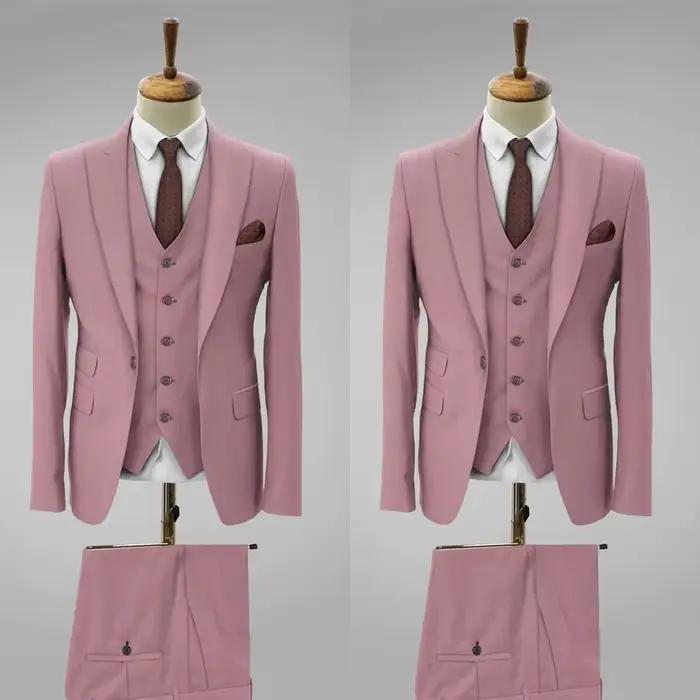 Nouvel Arrivage Rose – Costume Homme Sur Mesure 3 Pièces (Blazer