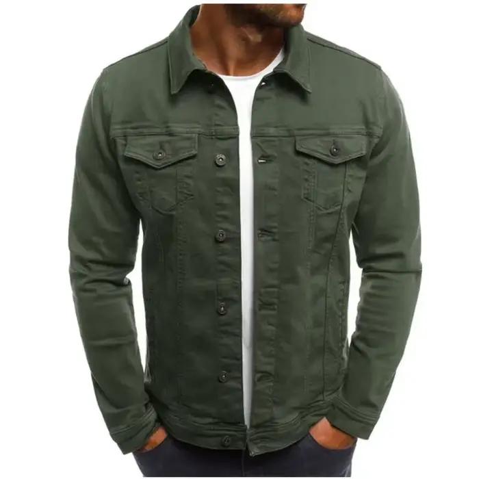 Veste en jean homme coton décontracté multi-poches manches longues pour hommes four seasons casual streetwear