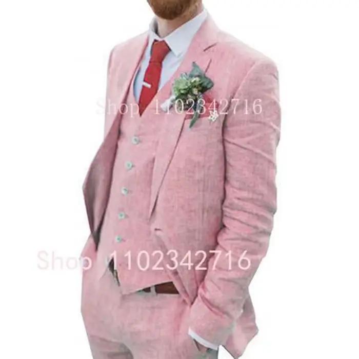 Costume zones me 3 pièces en lin pour hommes