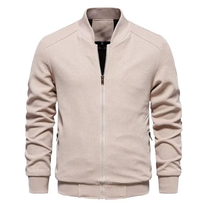 Veste d'hiver homme robuste à col montant pour randonnée et protection extérieure en polyester décontracté