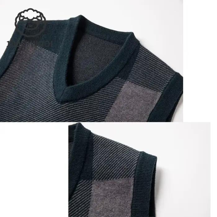 Glaçure col en V 100% laine pour homme