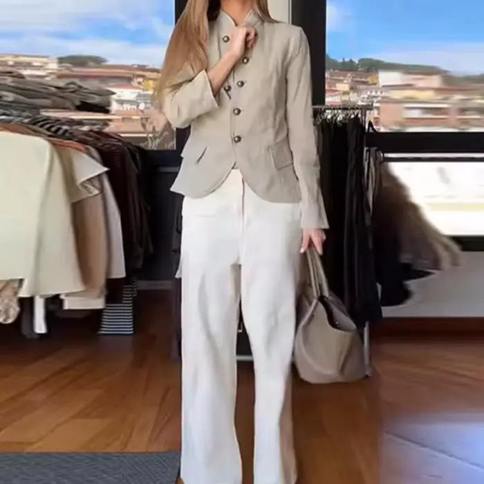Nouvelle veste de costume boutonnée de style simple