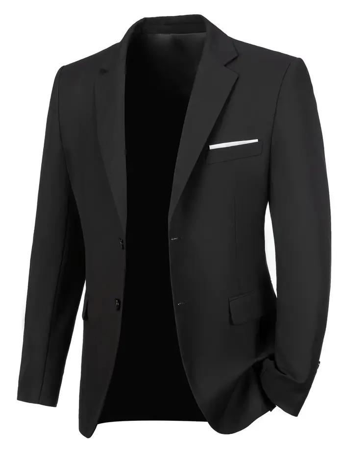 Blazer bleu marine ajusté pour homme