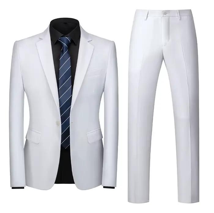 Costume de mariage formel pour garçons d'honneur style coréen deux pièces coupe ajustée coton printemps décontracté chic occasions spéciales
