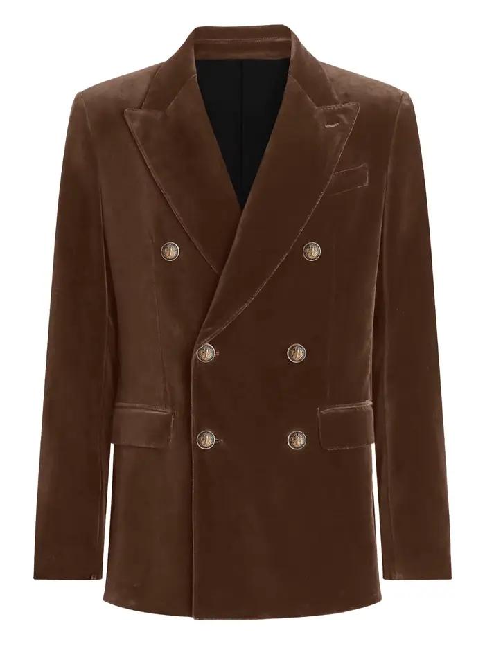 Blazer en velours bordeaux pour hommes