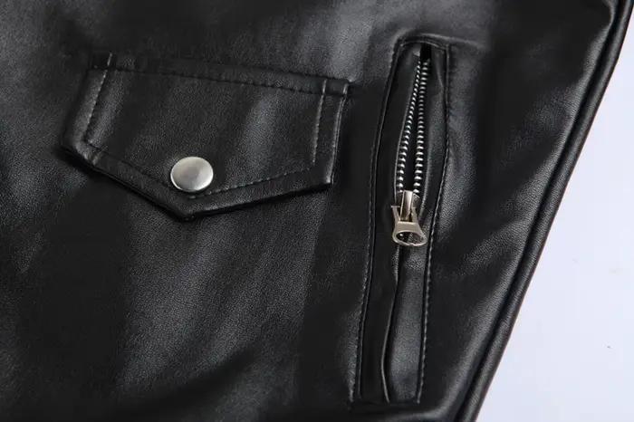 Veste en cuir PU pour hommes