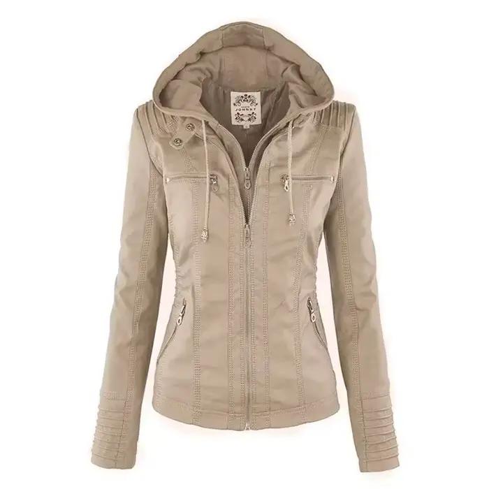 Veste Gothique en Faux Cuir PU pour Femme