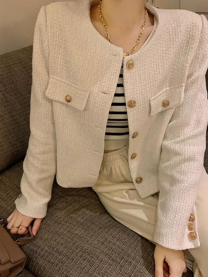 Manteau en tweed de laine française