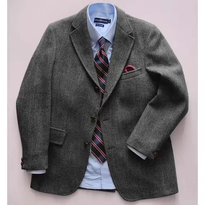 Blazer décontracté à chevrons pour hommes