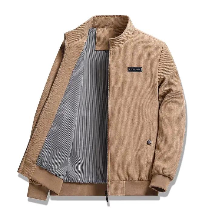 Veste d'automne en velours côtelé pour homme
