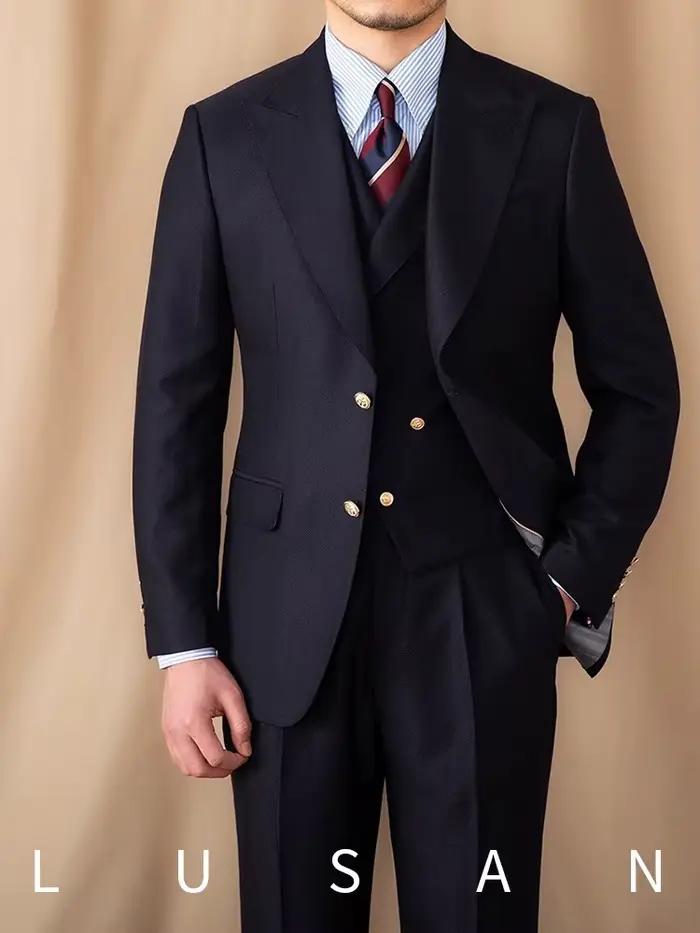 Blazer rétro italien élégant pour hommes, veste de costume décontractée, coupe slim, vêtements d'affaires tendance pour banquets et événements spéciaux