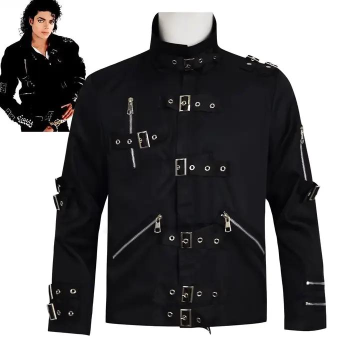 Veste de costume rare MJ Michael Jackson Blac BAD pour homme